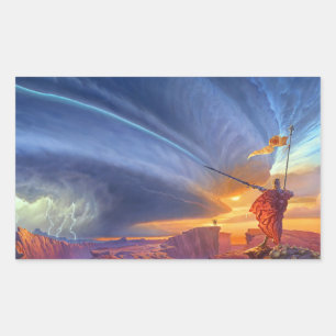 Adesivo Retangular O jeito da imagem do Cobrir rei