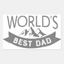 Adesivo Retangular O melhor Dia de os pais do mundo