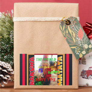 Adesivo Retangular O mundo à minha volta está feliz por tê-lo - Festi