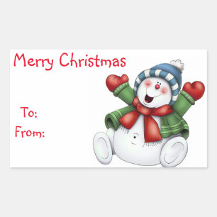 Adesivo Retangular O presente do Natal etiqueta/etiquetas do