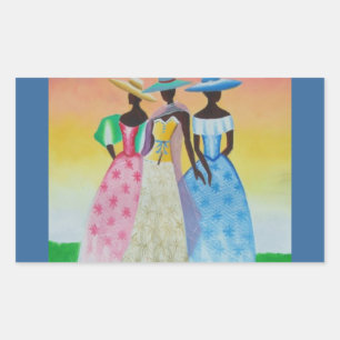 Adesivo Retangular O preto é arte bonita do afro-americano