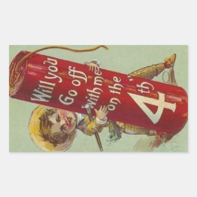 Adesivo Retangular O Quinto de julho vai comigo (Frente)