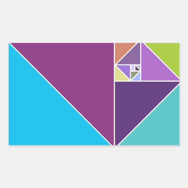 Adesivo Retangular O rácio do Ouro (Frente)