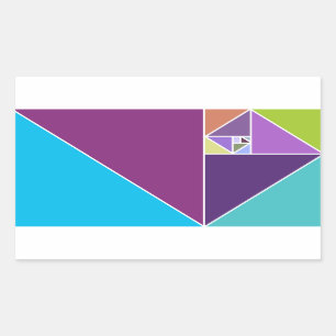 Adesivo Retangular O rácio do Ouro