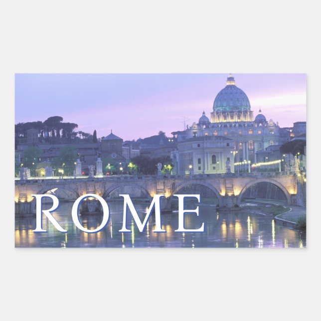 Adesivo Retangular O Vaticano | Roma, Itália (Frente)