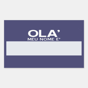 Adesivo Retangular O vazio olá! meu nome é… customizável
