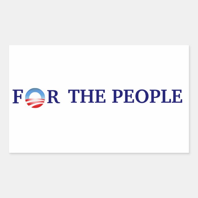 Adesivo Retangular Obama 2012 para o Pessoas Sticker (Frente)