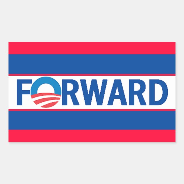 Adesivo Retangular Obama FORWARD (Frente)
