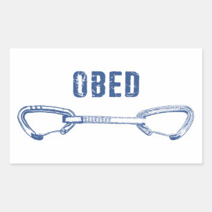 Adesivo Retangular Obed Rock Climbing Quickdraw