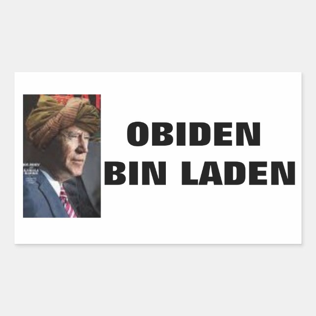 ADESIVO RETANGULAR OBIDEN BIN LADEN STICKER (Frente)