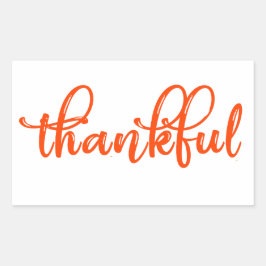 Adesivo Retangular Obrigado