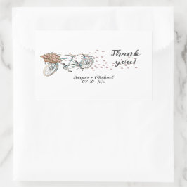 Adesivo Retangular obrigado de moto d'água tandem