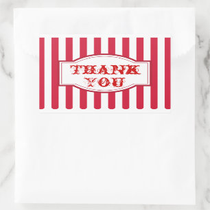 Adesivo Retangular Obrigado do partido do circo do carnaval da tenda