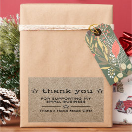 Adesivo Retangular Obrigado Por Apoiar A Minha Estrela De Pequenas Em