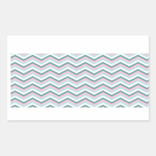 Adesivo Retangular Ocean Mist Chevron Patterno