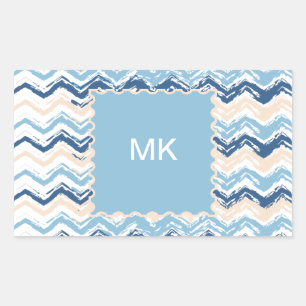 Adesivo Retangular Ocean Waves Chevron