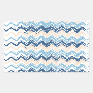 Adesivo Retangular Ocean Waves Chevron