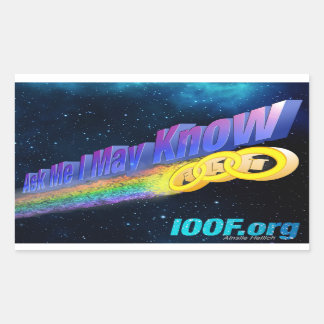 Adesivo Retangular Odd Fellows "Pergunte-me se posso saber" Sticker