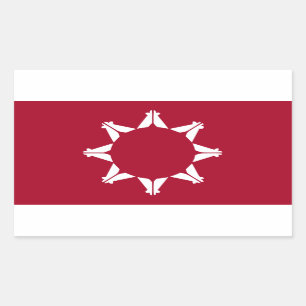 Adesivo Retangular Oglala Lakota Sioux Flag