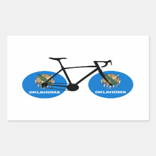 Adesivo Retangular Oklahoma Flag Cycling