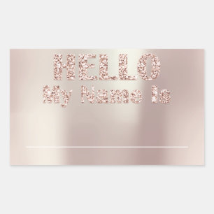 Adesivo Retangular Olá Meu Nome É Painel De Reunião De Classe De Reun