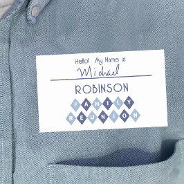 Adesivo Retangular Olá, meu nome está escrito na plaqueta de identifi