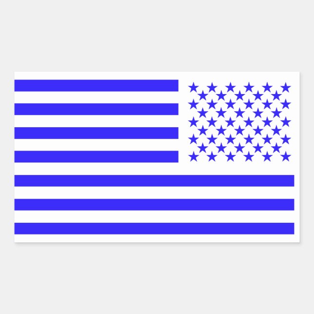 Adesivo Retangular Old Glory Azul  (Frente)