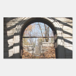 Adesivo Retangular Olhando pela ruína
