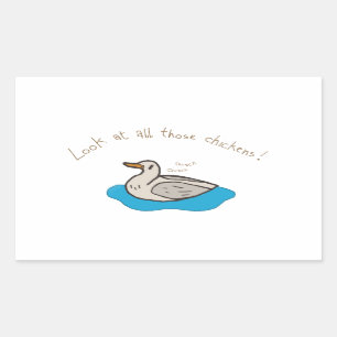 Adesivo Retangular Olhe todas aquelas galinhas!