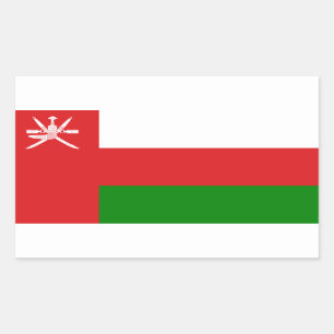 Adesivo Retangular Omani Flag, Flag of Oman