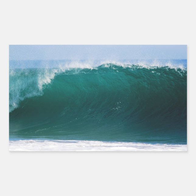 Adesivo Retangular Onda Turquesa Oceânica (Frente)