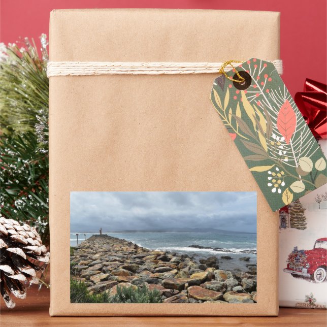 Adesivo Retangular Onde as Rochas Encontram o Mar - Ponto de Bacia (Feriado)