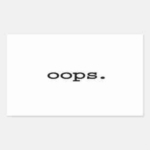 Adesivo Retangular oops.