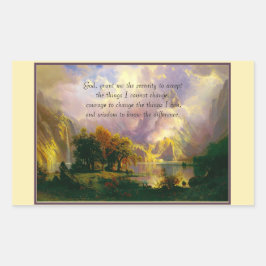 Adesivo Retangular Oração da serenidade das montanhas rochosas