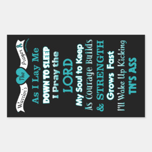 Adesivo Retangular Oração do Guerreiro...TN