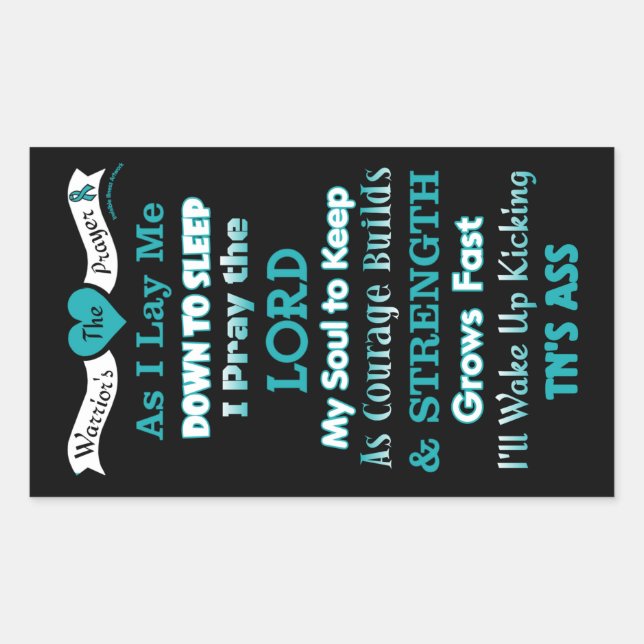 Adesivo Retangular Oração do Guerreiro...TN (Frente)