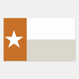 Adesivo Retangular Orange Texas Flag