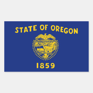 Adesivo Retangular Oregon 1859 Flag