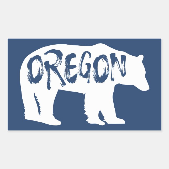 Adesivo Retangular Oregon Bear (Frente)