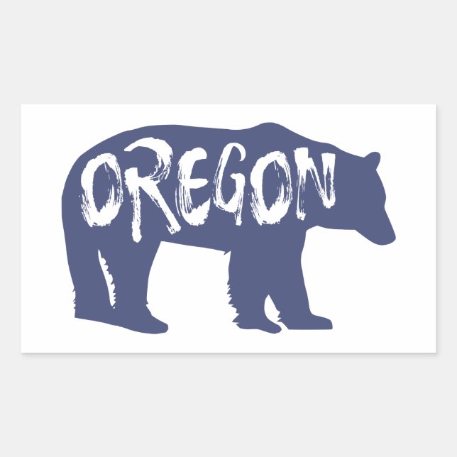 Adesivo Retangular Oregon Bear (Frente)