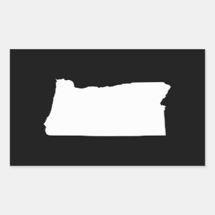 Adesivo Retangular Oregon no branco e no preto
