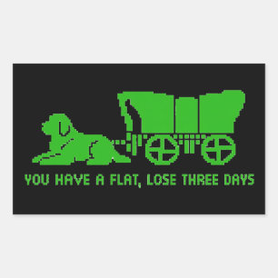 Adesivo Retangular Oregon Trail Newfoundland plano newf Estilo