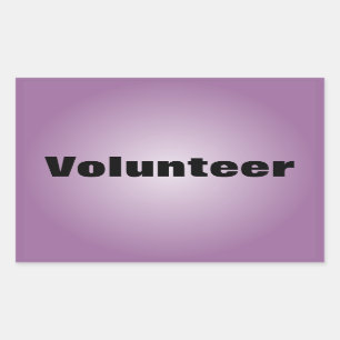 Adesivo Retangular Orgulho de ser um Voluntário Dedicado