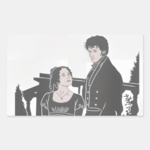 Adesivo Retangular Orgulho e Preconceito 1995 Elizabeth & Darcy