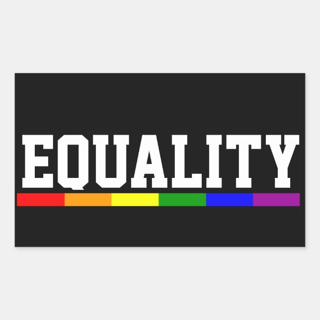 Adesivo Retangular Orgulho Gay Igualdade (Frente)