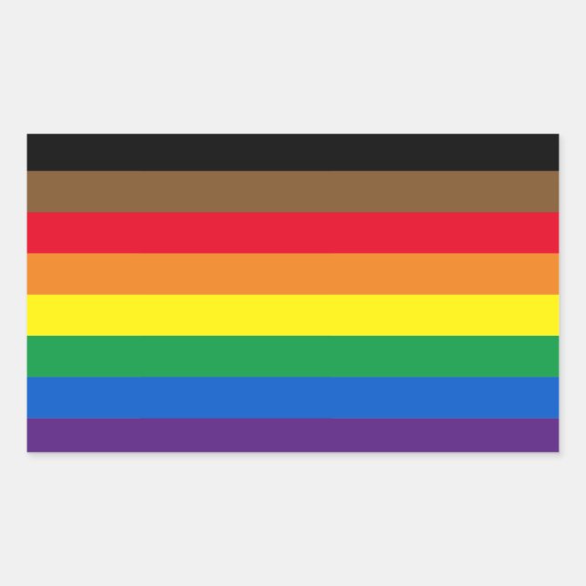 Adesivo Retangular Orgulho lgbt lgbtq diversidade inclusive bandeira  (Frente)