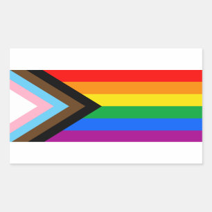 Adesivo Retangular ORGULHO LGBT (Orgulho do Progresso)
