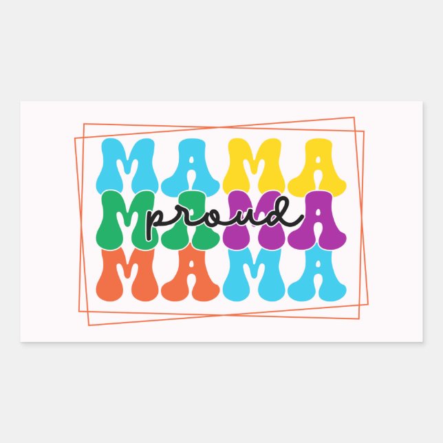 Adesivo Retangular Orgulho Mama Autism Stickers (Frente)