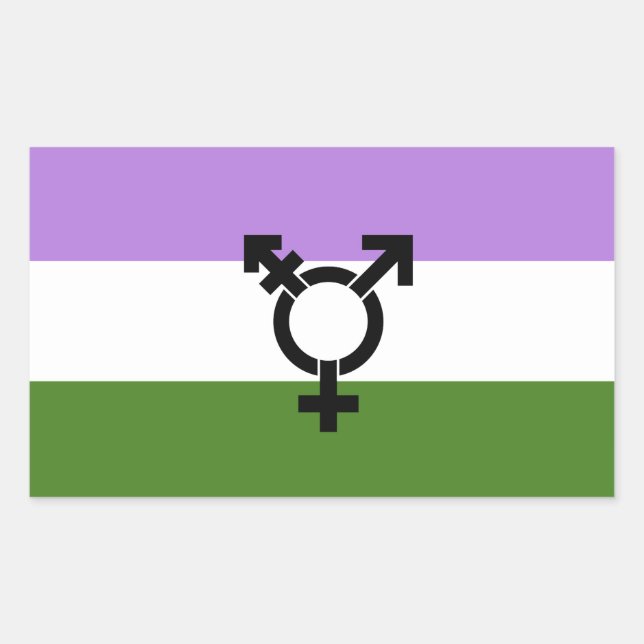 Adesivo Retangular Orgulho Queer - Gênero Queer (Frente)