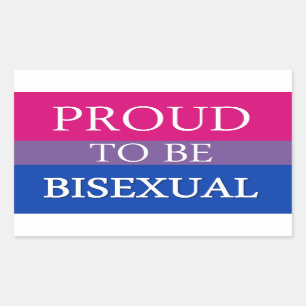 Adesivo Retangular Orgulhoso ser bissexual